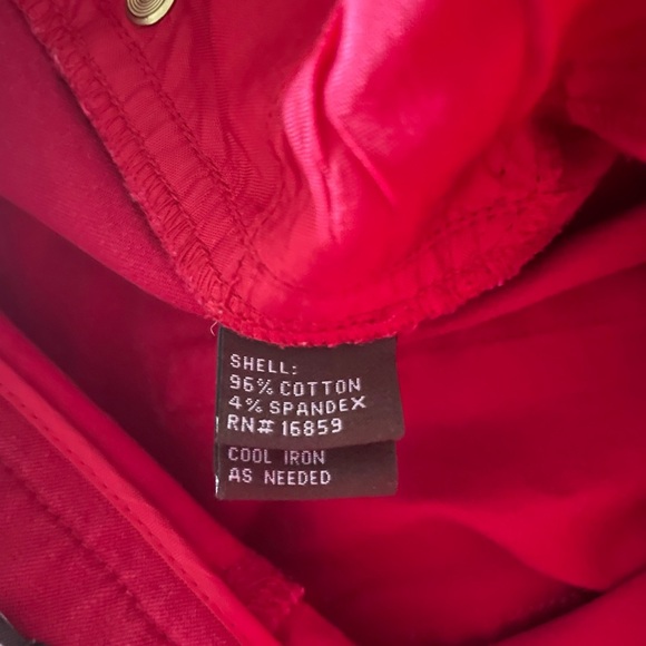 J. McLaughlin Red Casual Cotton Stretch Pants Size 0 - Picture 5 of 5